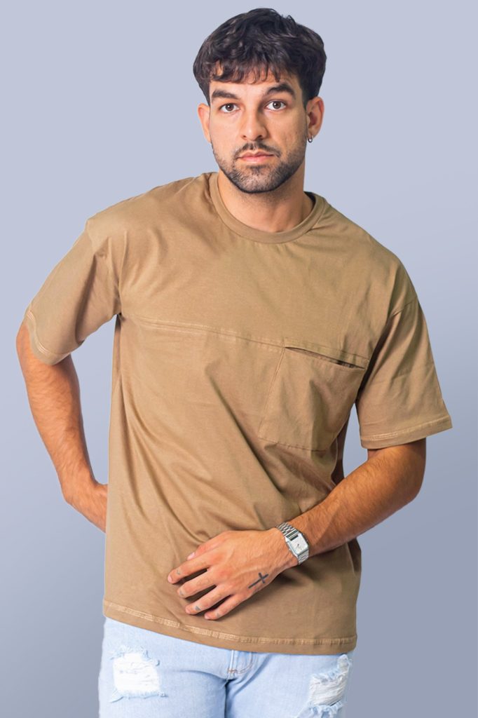 Remera 100% algodón con bolsillo