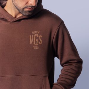 Hoodie canguro marrón