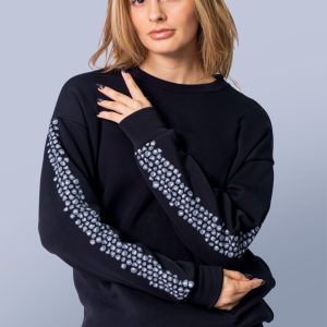 Sudadera negra con estampa