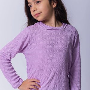 Manga larga niña lila
