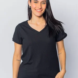 REMERA DAMA M/C FLOR II T:S-XL/L